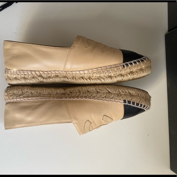 Chanel Full Set CC espadrilles lamb leather nude 40 - Picture 9 of 16